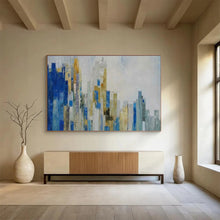 Load image into Gallery viewer, Hand - painted Abstract Cityscape Acrylic Art for Urban Loft Decor LargeART1659