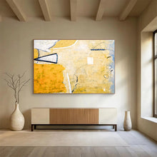 Load image into Gallery viewer, Warm - Toned Geometric Abstract Painting on Canvas DKH562