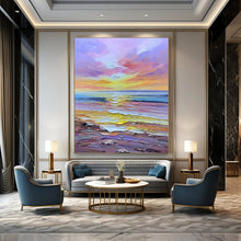 Load image into Gallery viewer, Pastel Sunset Seaside – Impasto Oil Landscape DTP261