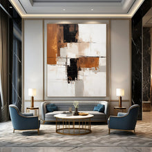 Load image into Gallery viewer, “Warm Toned Geometric Abstraction” – Cozy Abstract with Earthy Color Blocks DTP129