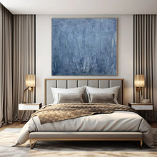 Load image into Gallery viewer, Blue Gray Abstract Canvas Painting, Perfect for Calming Bedroom & Minimalist Library LargeART1323