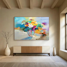 Load image into Gallery viewer, Colorful Floral Bouquet Large - Scale Hand - painted Abstract Acrylic Art DLZ191