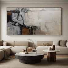Load image into Gallery viewer, Huge Blue - Brown Abstract Cloud - like Acrylic Painting for Bedroom Ambiance LargeART0257