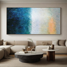 Load image into Gallery viewer, Massive Blue - Orange Abstract Horizon Acrylic for Beach House Living Room & Relaxing Spa LargeART0346