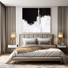 Load image into Gallery viewer, Monochrome Drip Abstract Canvas Painting, Suited for Dramatic Dining Room & Contemporary Office LargeART1146