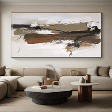 Load image into Gallery viewer, Large - Scale Earth - Toned Textured Abstract Painting - Ideal for Rustic Living Room & Art Gallery Display LargeART0794