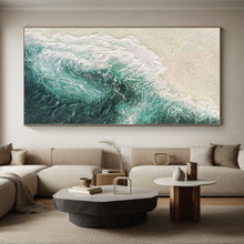 Load image into Gallery viewer, Aerial Sea View Abstract Acrylic Art - Perfect for Coastal Villa & Nautical - themed Dining Room LargeART0552