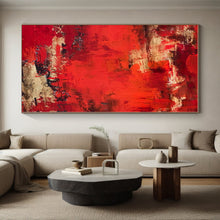 Load image into Gallery viewer, Large - Scale Red - Gold Abstract Art for Dining Room & Luxury Hotel LargeART0472