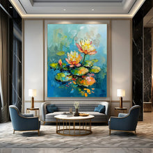Load image into Gallery viewer, Impasto Floral Art, Color - Blended Botanical Painting for Serene Bathroom & Nature - Themed Living Room LargeART2240