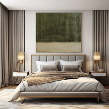 Load image into Gallery viewer, Green - Beige Textured Abstract Painting, Suited for Earthy - Toned Living Room & Nature - Inspired Office LargeART1382
