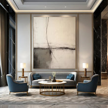 Load image into Gallery viewer, “Crossed Lines” – Thin black lines, soft gray, minimalist geometric forms DTP370