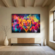 Load image into Gallery viewer, Hand - Painted Colorful Love Abstract Acrylic Art for Trendy Play - Style Living Room Sofa Wall LargeART1630