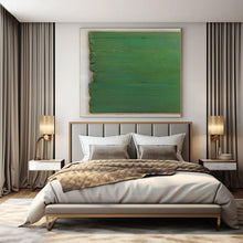 Load image into Gallery viewer, Large - Format Hand - painted Textured Green Simplicity Acrylic Art for Minimalist Entryways LargeART0210