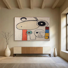 Load image into Gallery viewer, Whimsical Forms in Neutrals & Pops Abstract acrylic painting DLZ011