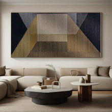 Load image into Gallery viewer, Warm Geometric Abstract Art – Suited for Rustic Living Room & Sophisticated Study LargeART0677