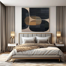 Load image into Gallery viewer, Large - Scale Hand - painted Geometric Circles Art for Bohemian - Modern Living Rooms LargeART0162