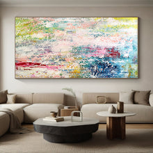 Load image into Gallery viewer, Hand - painted Oversized Pastel - Filled Abstract Dreamscape Acrylic Art for Whimsical Nurseries LargeART0042