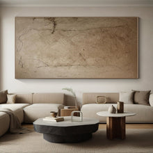 Load image into Gallery viewer, Beige Textured Sketch Art - Perfect for Minimalist Office & Neutral - toned Gallery LargeART0688