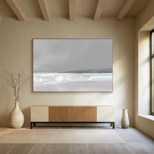 Load image into Gallery viewer, Minimalist Gray Abstract Horizon Abstract acrylic painting DLZ137