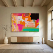 Load image into Gallery viewer, Playful Shape Abstract Painting for Kids’ Playroom & Creative Coworking Space DKH205
