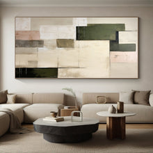 Load image into Gallery viewer, Oversized Neutral - Toned Geometric Abstract Art for Bedroom & Hotel Suite LargeART0395