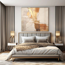 Load image into Gallery viewer, Cracked Gold Abstraction Acrylic Art, Great for Industrial - Chic Home & Gallery Wall LargeART1052