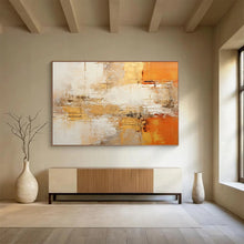 Load image into Gallery viewer, Warm Orange and Beige Abstract Layers Abstract acrylic painting DLZ096