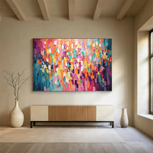 Load image into Gallery viewer, Colorful Abstract “Confetti Wall” Painting on Canvas, Joyful Modern Decor DKH868