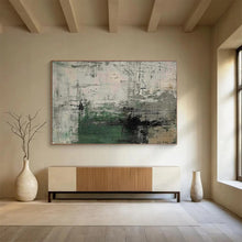 Load image into Gallery viewer, Grey - Green Textured Abstract Painting for Industrial Loft & Modern Art Studio DKH151