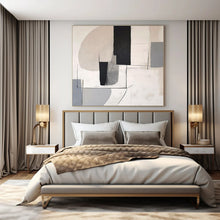 Load image into Gallery viewer, Soft Geometric Abstract Painting, Perfect for Contemporary Bedroom & Art - Filled Study LargeART1375