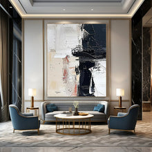 Load image into Gallery viewer, Monochrome Abstract with Red Accents - Fits Contemporary Gallery & Creative Studio LargeART2366