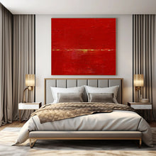 Load image into Gallery viewer, Bold Red Minimalist Art, Ideal for Modern Living Room Accent & Dramatic Entryway LargeART1089
