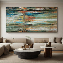 Load image into Gallery viewer, Hand - painted Large - scale Forest - Inspired Abstract Reflections Acrylic Art for Nature - Themed Living Rooms LargeART0034