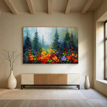 Load image into Gallery viewer, Forest Floral “Mystic Meadow” Painting on Canvas, Enchanted Landscape Art DKH832