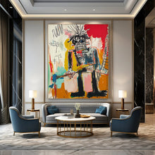 Load image into Gallery viewer, “Spiky - Haired Abstract Robot Figure” – Energetic Figurative Art with Dynamic Lines DTP109