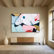 Load image into Gallery viewer, Whimsical Geometric Abstract Painting on Canvas DKH550