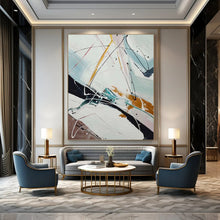 Load image into Gallery viewer, “Rhythmic Motion” – Colorful Stroke - filled Abstract Acrylic for Dynamic Energy DTP046