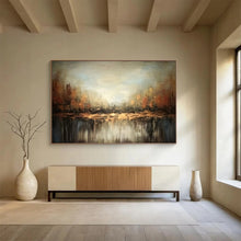 Load image into Gallery viewer, Autumn Forest Reflection Abstract acrylic painting DLZ060