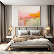 Load image into Gallery viewer, Flowing Pink - Orange Abstract Canvas Painting, Suited for Art - Filled Bedroom & Relaxing Spa LargeART1176