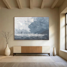 Load image into Gallery viewer, Stormy Sea Abstract - Dramatic Living Room Art LargeART1550
