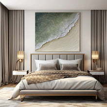 Load image into Gallery viewer, Coastal Shoreline Textured Art, Ideal for Beach House Living Room & Seaside Café LargeART1084