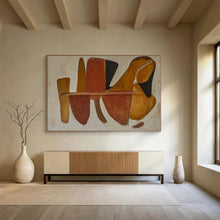 Load image into Gallery viewer, Abstract Shapes in Warm Tones - Modern Living Room or Office Art LargeART1492