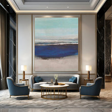 Load image into Gallery viewer, “Soft Sea Hues” Abstract Coastal Painting on Canvas, Calming Beach Art DKH926