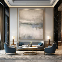 Load image into Gallery viewer, “Soft Grey Abstract Landscape” - Impressionistic Mood Art on Canvas DKH1667