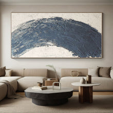 Load image into Gallery viewer, Large - Format Blue Circular Textured Acrylic Art for Bedroom & Creative Studio LargeART0426