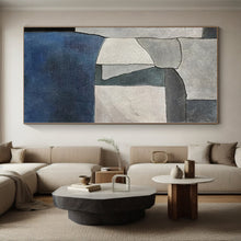 Load image into Gallery viewer, Large Gray - Toned Geometric Abstract Wall Art for Bedroom & Gallery Space LargeART0386