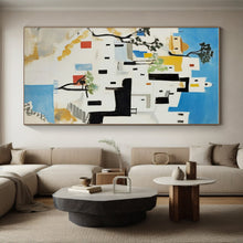 Load image into Gallery viewer, Mediterranean Village Art for Coastal Home & Travel - Inspired Living Room LargeART0882