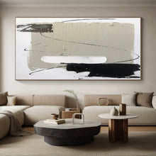 Load image into Gallery viewer, Large - Scale Gray - Black - White Abstract Art for Contemporary Entryway & Art - Forward Café LargeART0502