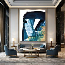 Load image into Gallery viewer, Blue - Gold Waterfall Force – Blues, Whites, Golds, Browns for Abstract Falls DTP190