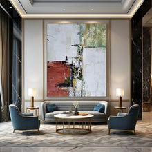 Load image into Gallery viewer, Urban Fragments - Red and Gray Abstract Acrylic, Fit for Industrial - Style Lofts and City - Themed Restaurants DTP039